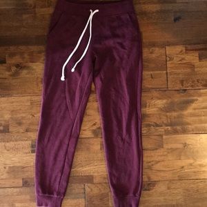 Maroon Jogger Sweatpants